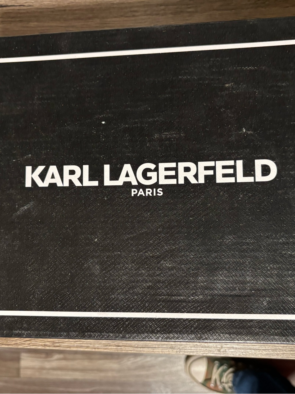 Karl Lagerfeld Black Box with White Logo and Trim